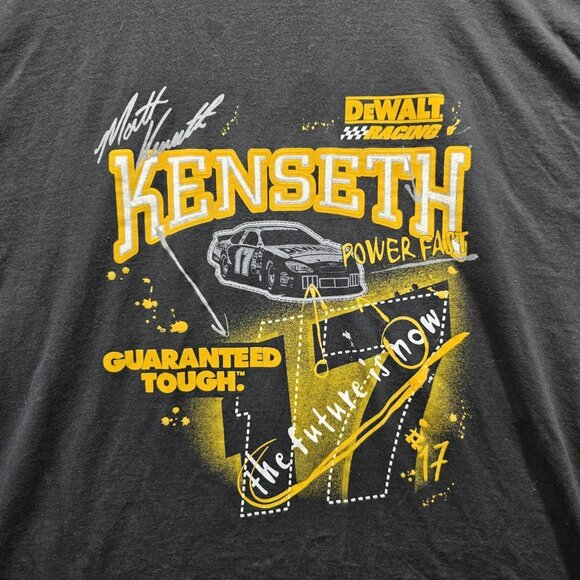 Matt Kenseth Shirt Mens 4XL Black NASCAR Racing DeWALT 17 Graphic Short Sleeve - Picture 2 of 8